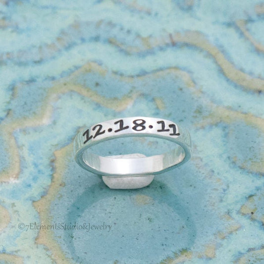 Mothers Ring, Personalized Sterling Silver Ring, Stacking Rings, Stacked Mother's Rings