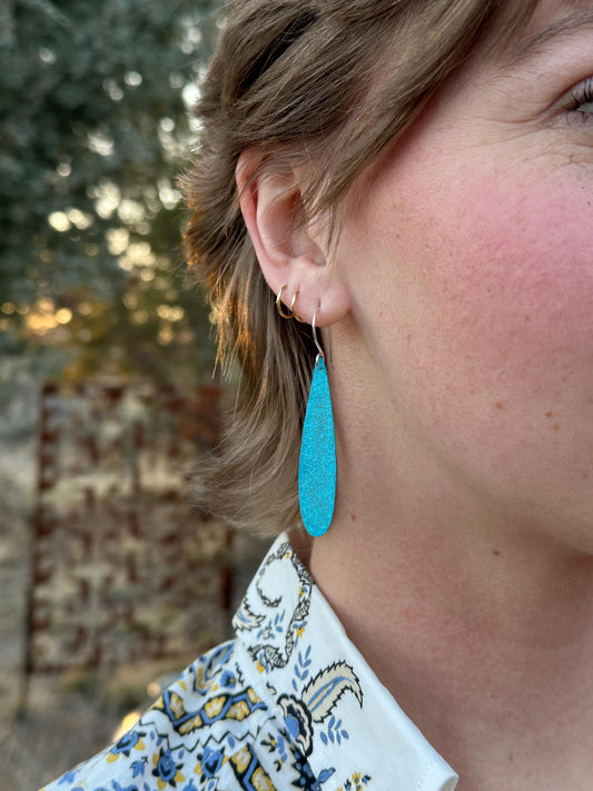 Patina Raindrops, Hammered & Patinated Copper Earrings with Argentium Silver Earwires