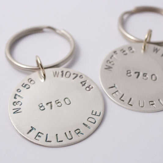 Personalized Sterling Keychain, Custom Key Fob