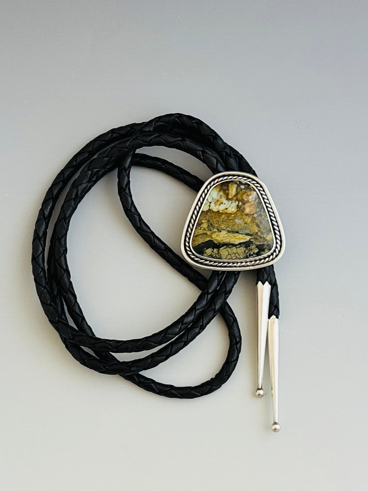 Seven Dwarfs Variscite and Sterling Silver Bolo Tie