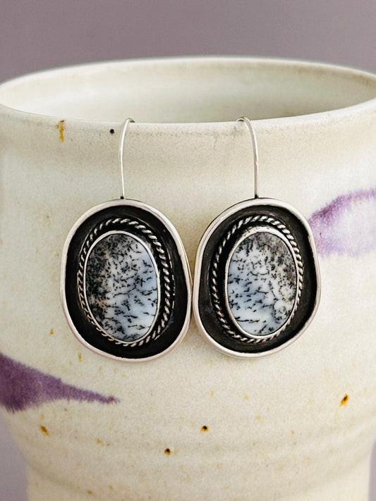 Dendritic Opal Earrings