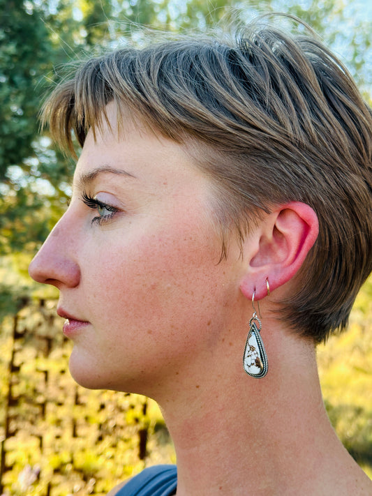 Wild Horse Magnesite and Sterling Silver Earrings