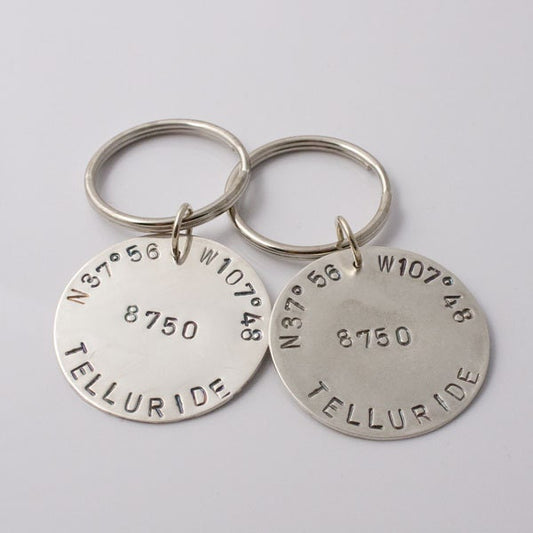 Personalized Sterling Keychain, Custom Key Fob