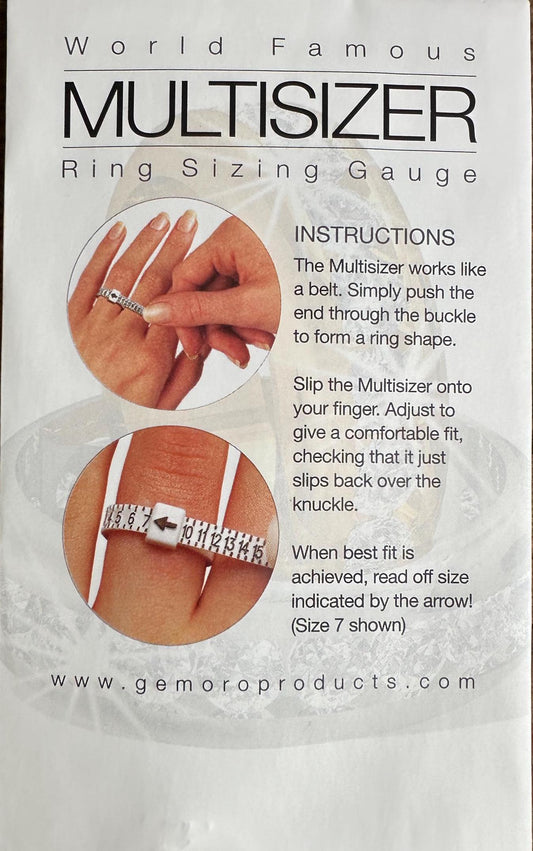 Plastic Ring Sizing Gauge