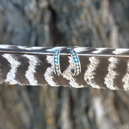 Fused Argentium Sterling Silver Half Hoop Earrings