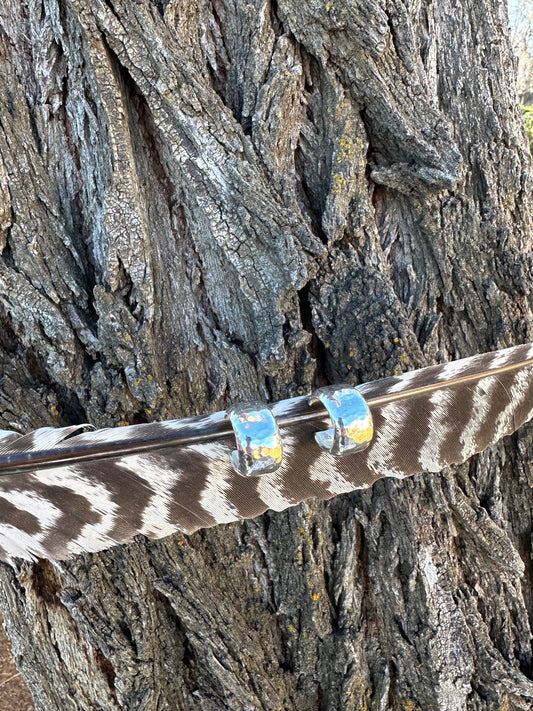 Heirloom Hammered Silver Hoops