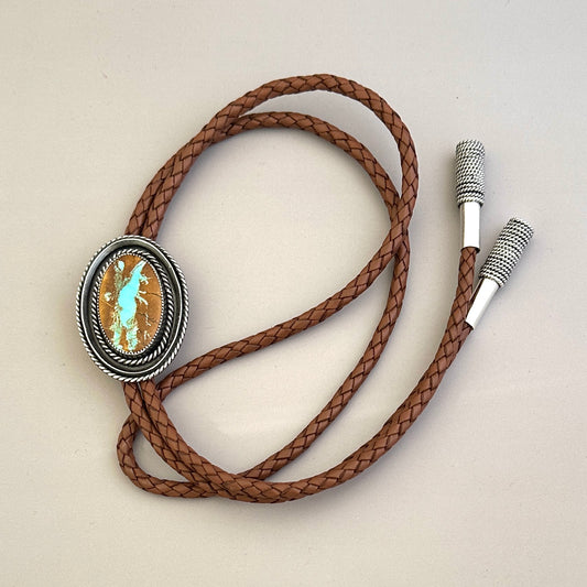 Royston Turquoise and Sterling Silver Bolo Tie