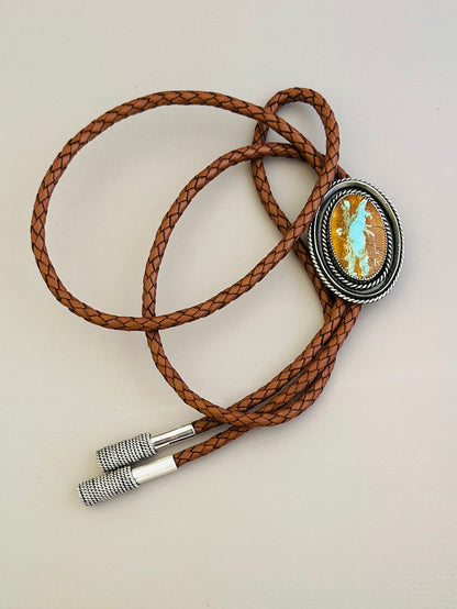 Royston Turquoise and Sterling Silver Bolo Tie