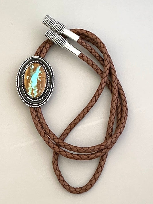 Royston Turquoise and Sterling Silver Bolo Tie