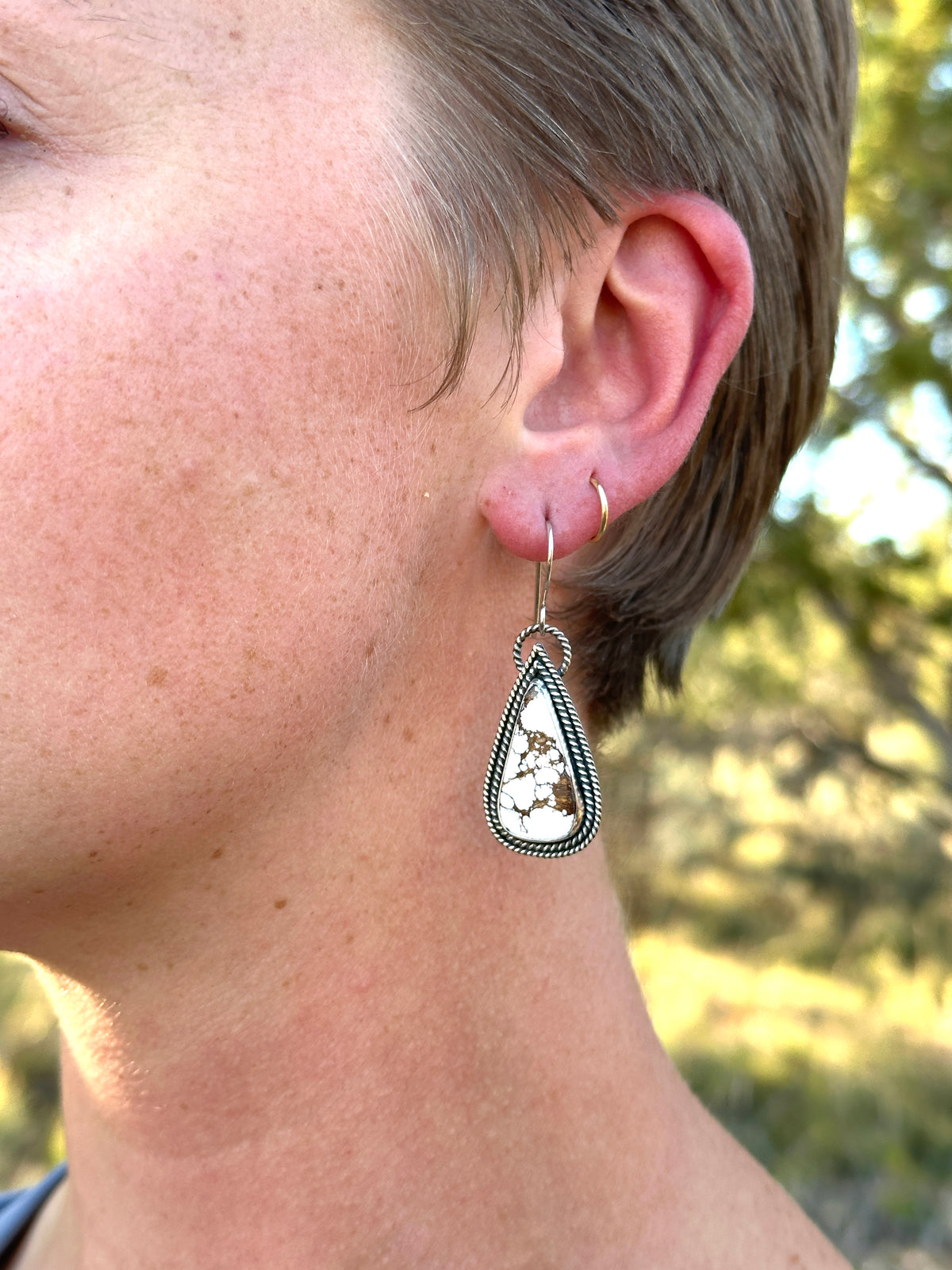 Wild Horse Magnesite and Sterling Silver Earrings