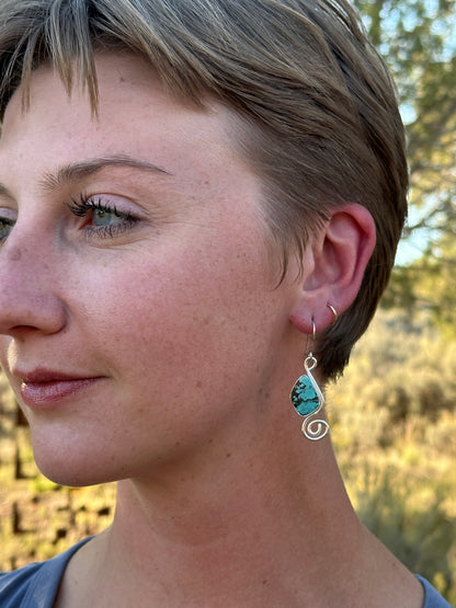 Turquoise and Sterling Silver Earrings