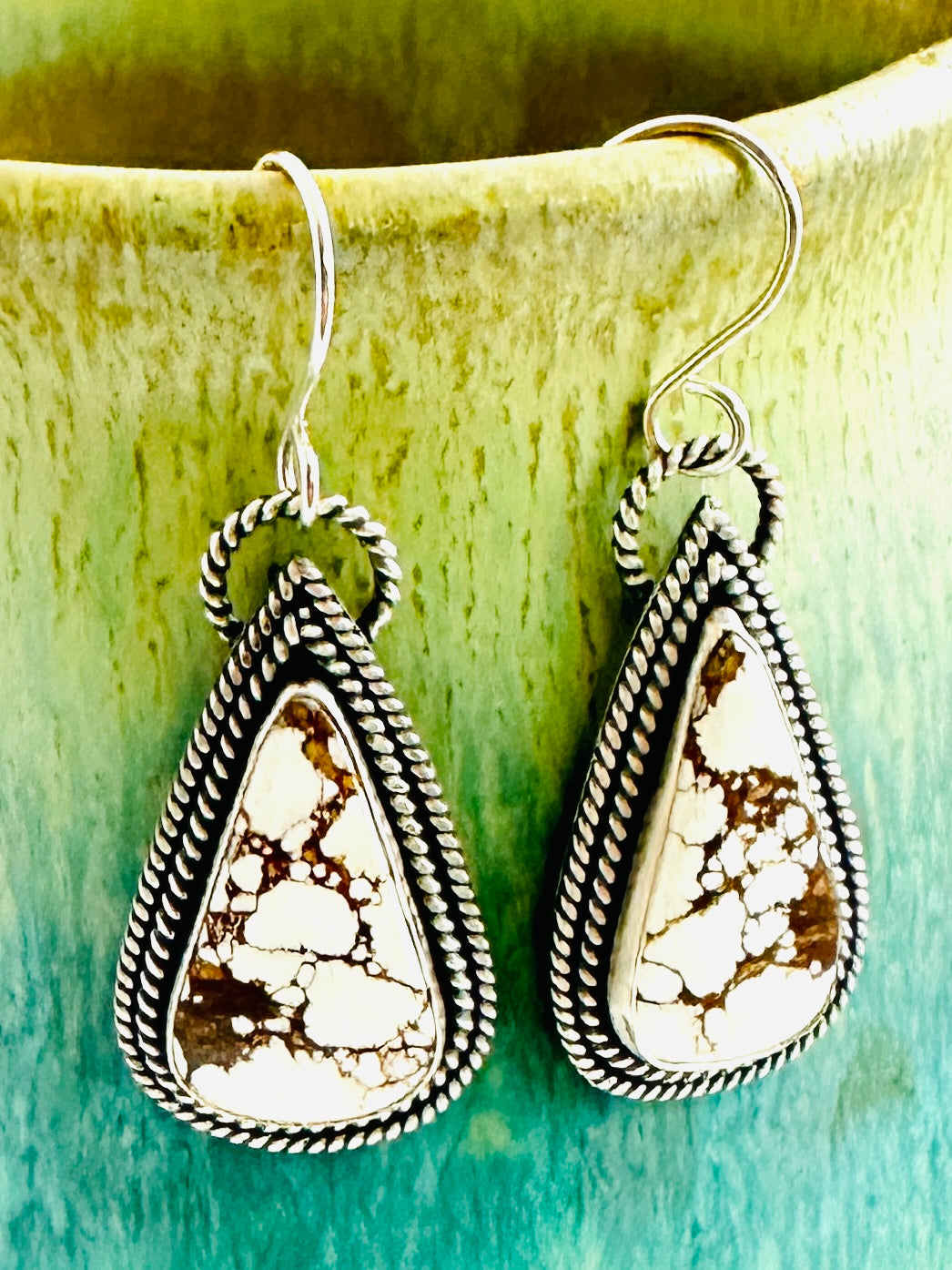 Wild Horse Magnesite and Sterling Silver Earrings