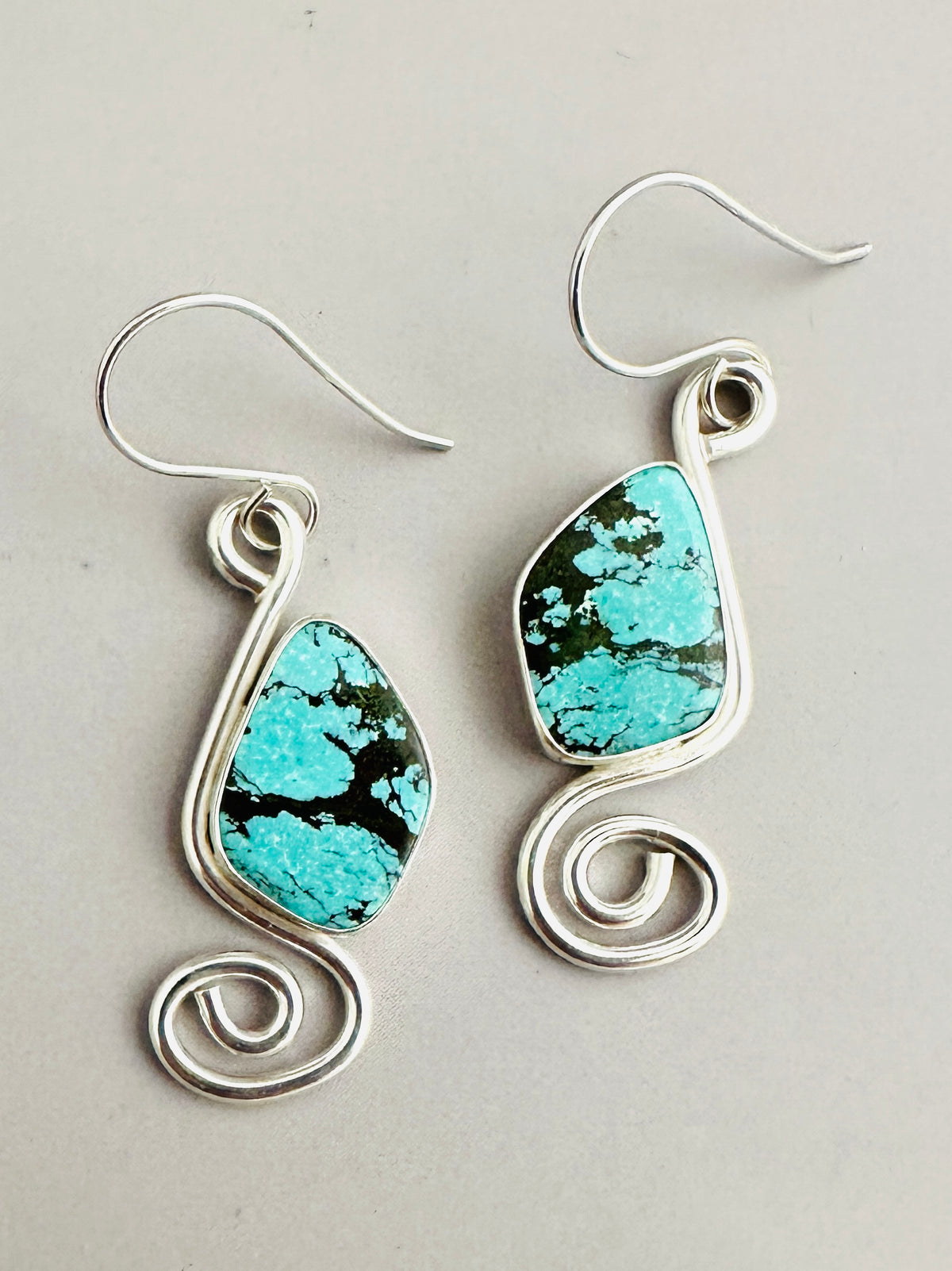 Turquoise and Sterling Silver Earrings