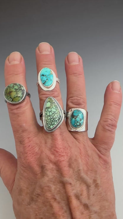 Turquoise and Variscite Sterling Silver Rings